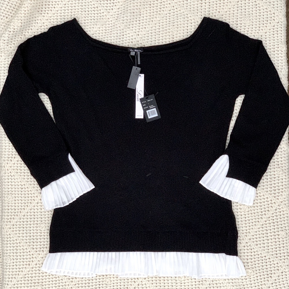 Black and White Long Sleeve Top